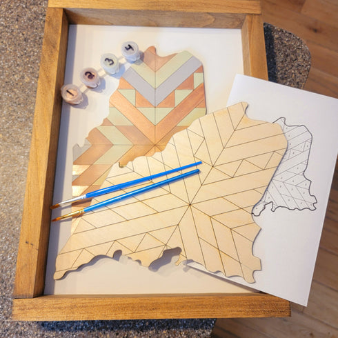 Maine Mosaic Sign | Maine 3D Sign | Maine Wood Sign